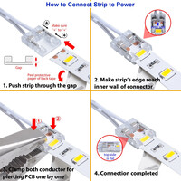 thumb-Snelkoppeling met kabel voor LED Strip COB 10 mm IP20-2