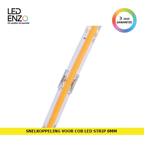 Snelkoppeling voor Ledstrip LED COB 8mm IP20 