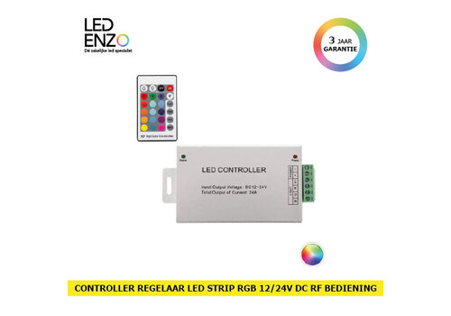 Controller Regelaar LED Strip RGB 12/24V DC met RF-Afstandsbediening 24A High Power 