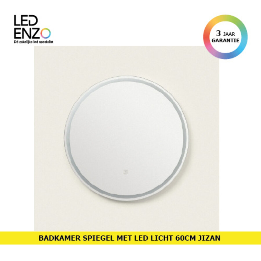 Badkamer Spiegel met LED Verlichting en Anti-condens Ø60 cm Jizan-1