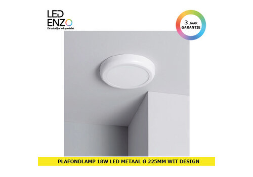 LED Opbouw paneel rond wit design 18W 