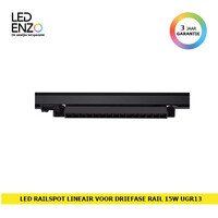 thumb-Rail Spot LED Driefase Lineair 15W Wit UGR13-5