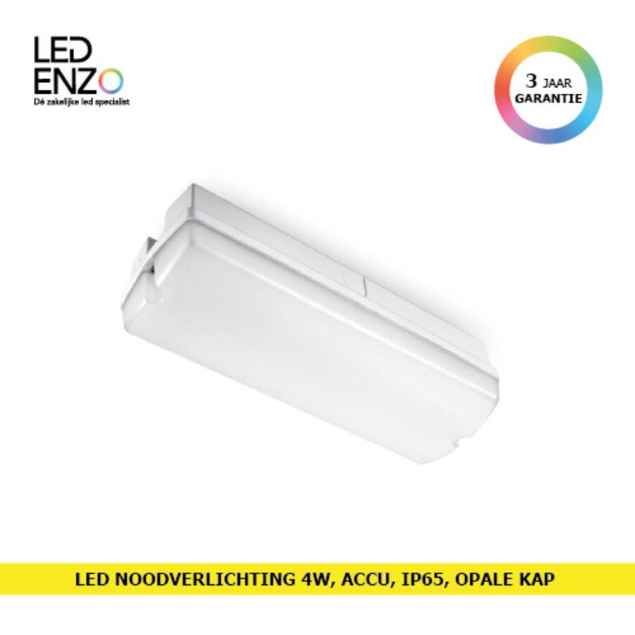 LED Galerij Portiek Noodverlichting 4 Watt met Autotest en accu-2