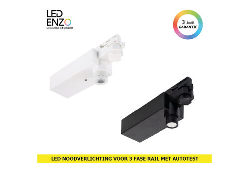 LED Noodverlichting 3W voor Driefase rail 