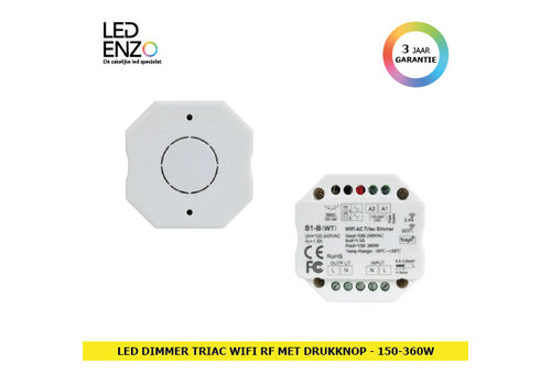 LED Dimmer Triac Wifi RF Drukknop 