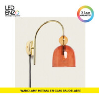 thumb-Wandlamp Metaal en Glas Baudelaire-3