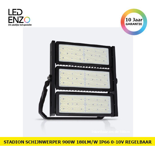 LED Stadion Schijnwerper PRO 900W180lm/W IP66  Lumileds SOSEN Regelbaar 0-10V 