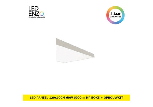 LED Paneel 120x60 cm 60W 6000lm High Power BOKE + Opbouwkit 