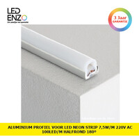 thumb-Aluminium profiel 1m voor LED Neon 7,5 W/m Dimbaar 220V AC 100 LED/m Halfrond 180º Monokleur IP67-1