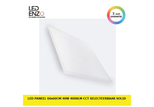 LED Paneel 60x60cm 40W 4000lm CCT Selecteerbaar Solid 