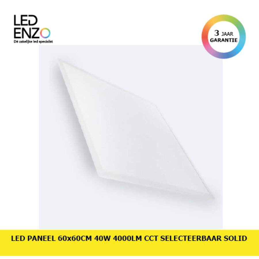 LED Paneel 60x60cm 40W 4000lm CCT Selecteerbaar Solid-1