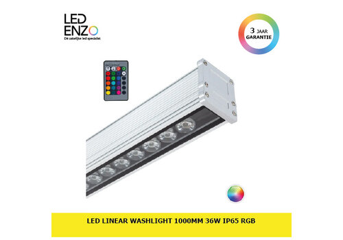 LED Lineair Washlight 1000mm 36W IP65 RGB 