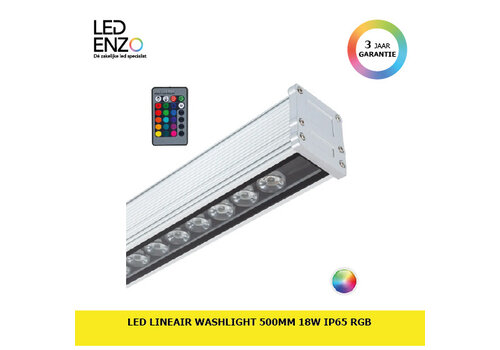 LED Lineair Washlight 500mm 18W IP65 RGB 