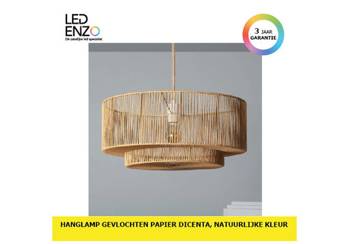 Hanglamp Dicenta van Gevlochten Papier 