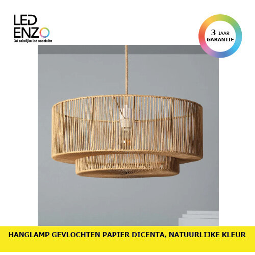 Hanglamp Dicenta van Gevlochten Papier 