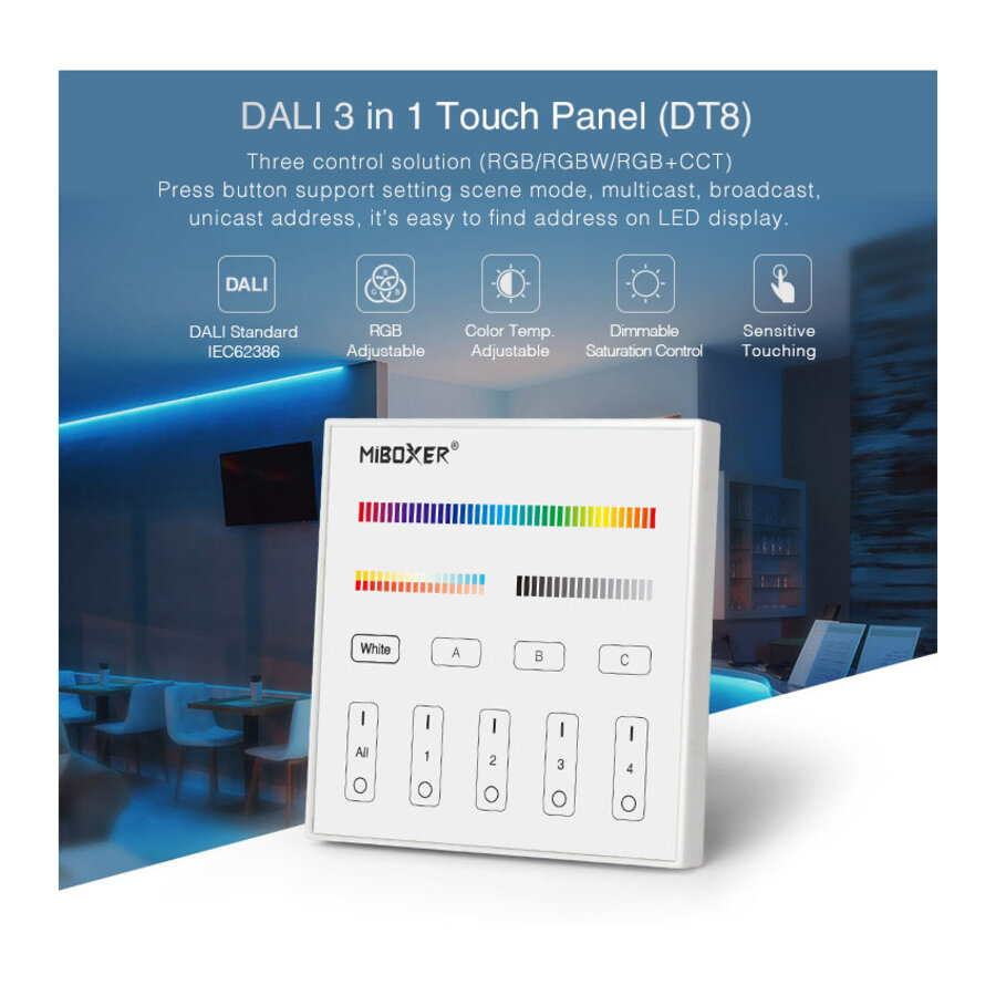 Muur Controller Touch LED MiBoxer DP3 Controller Regelaar DL-X-3