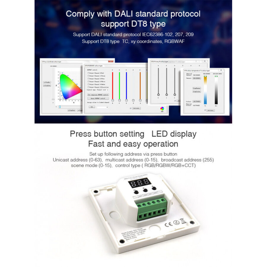 Muur Controller Touch LED MiBoxer DP3 Controller Regelaar DL-X-5