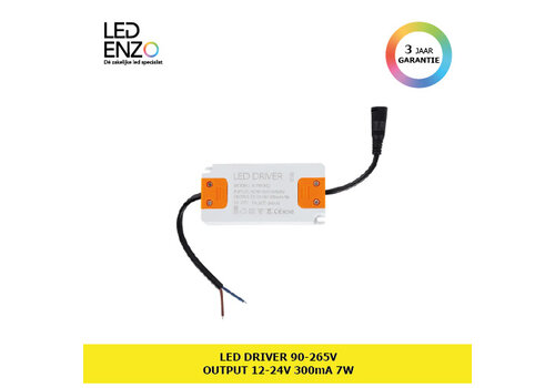 LED Driver 90-265V Uitgang 12-24V 300mA 7W 