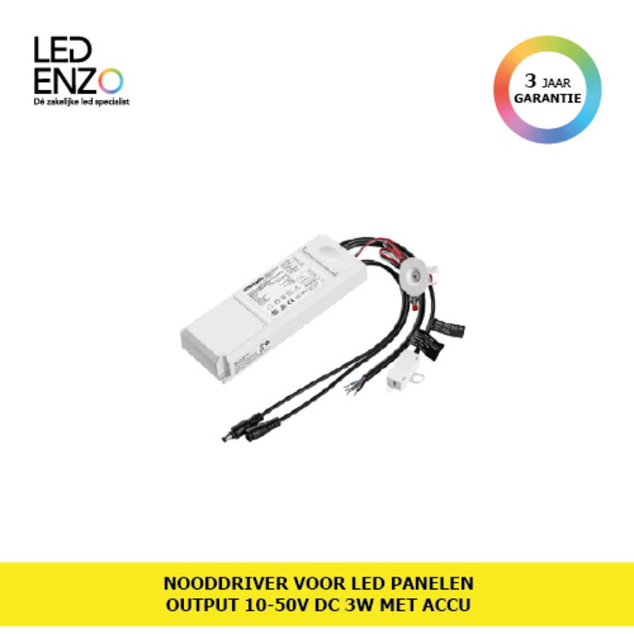 Nood Driver voor LED-panelen Output 10-50V DC 3W Met accu-1