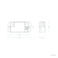 thumb-Driver met accu voor noodverlichtingsarmaturen 20-200V DC 3W-4