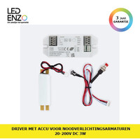 thumb-Driver met accu voor noodverlichtingsarmaturen 20-200V DC 3W-1