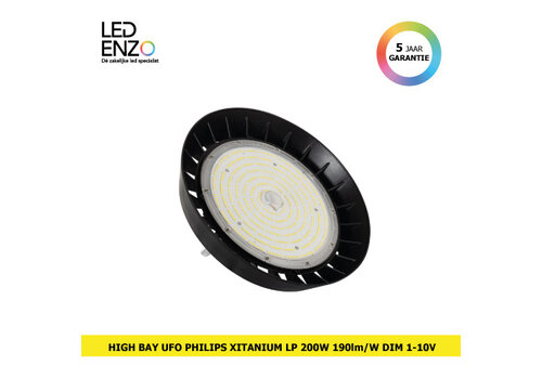 LED High Bay UFO LP 200W 190lm/W Dimbaar 1-10V 