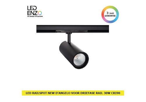 Rail Spot LED Driefase New D'Angelo 30W CRI90 