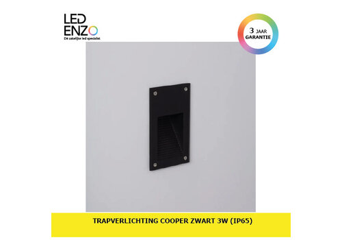 Trapverlichting Cooper LED 3W Zwart 
