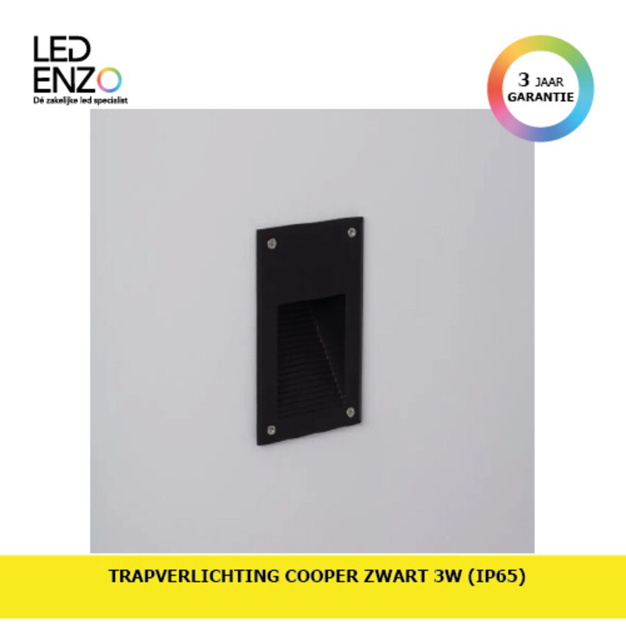 Trapverlichting Cooper LED 3W Zwart-1