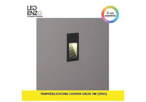 Trapverlichting Cooper LED 3W Grijs 