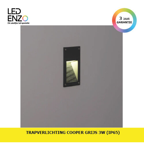 Trapverlichting Cooper LED 3W Grijs 