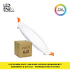 LEDENZO Doos van 40st Downlights LED 12W Rond SuperSlim Warm Wit Zaagmaat Ø 155 mm