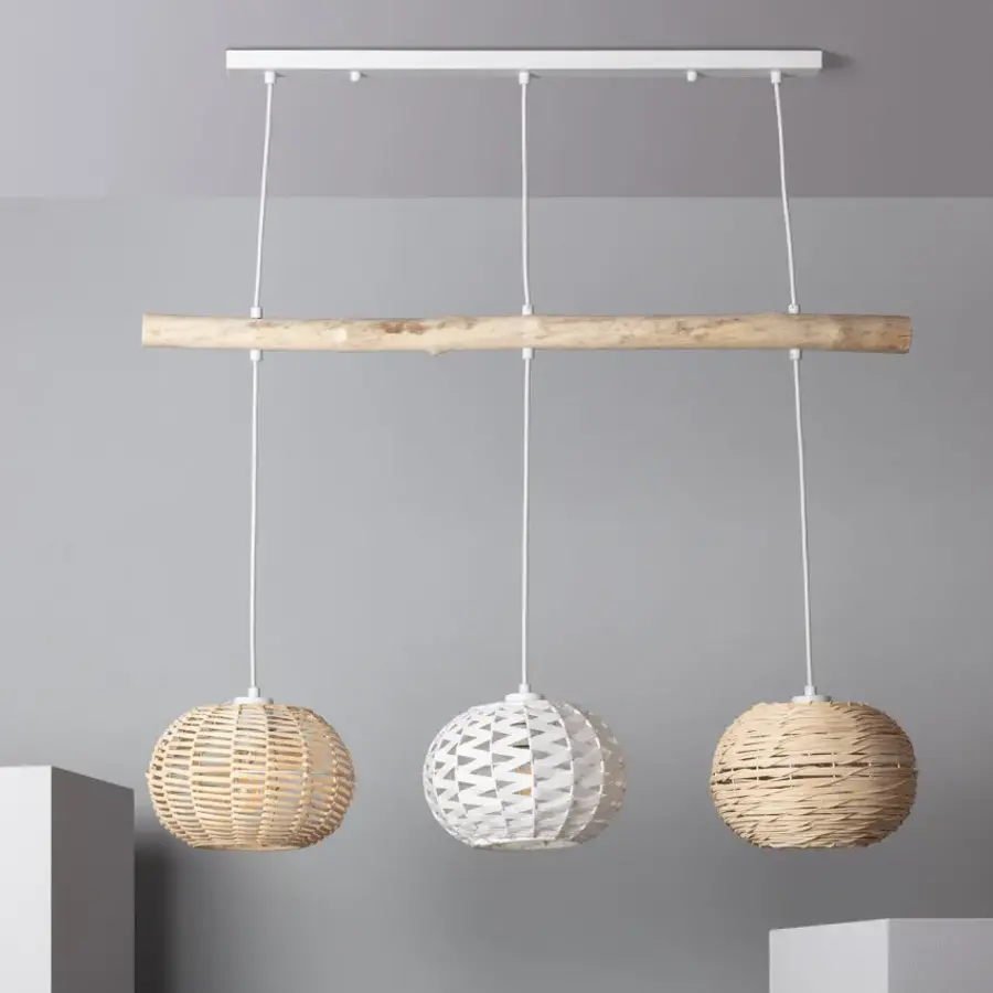 Hanglamp Linfen van Rotan en Hout-2