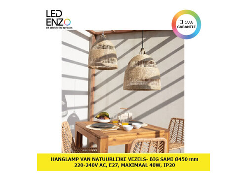 Hanglamp Big Sami Ø450 mm van Natuurlijke Vezels 