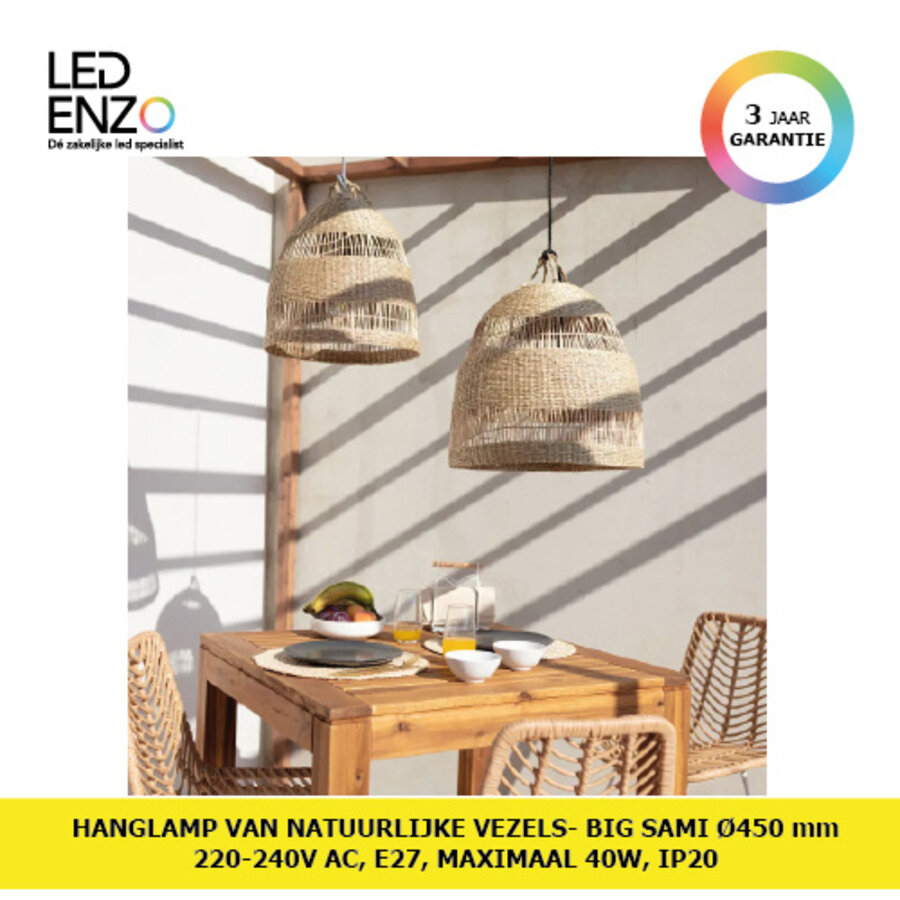 Hanglamp Big Sami Ø450 mm van Natuurlijke Vezels-1