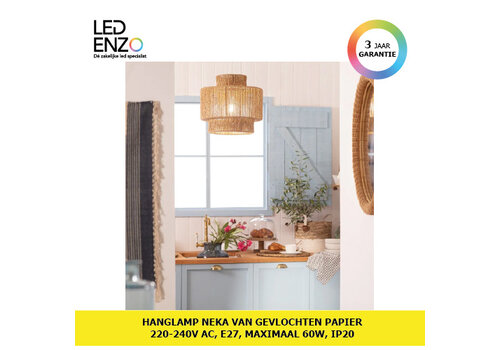 Hanglamp Neka van Gevlochten Papier 