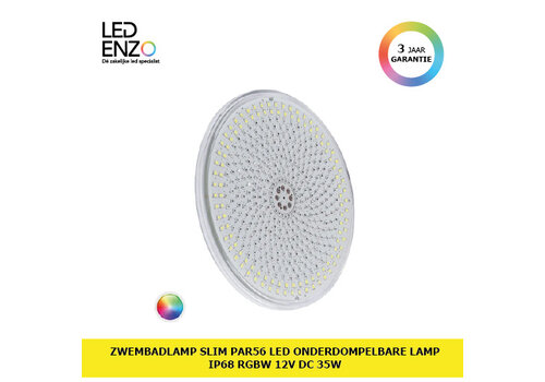 Zwembadlamp Slim PAR56 LED Onderdompelbare IP68 RGBW 12V DC 35W 