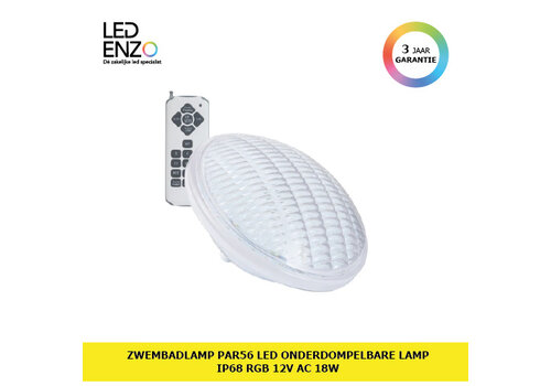 Zwembadlamp PAR56 LED Onderdompelbaar RGB 18W PC 