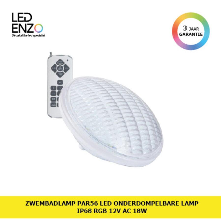 Zwembadlamp PAR56 LED Onderdompelbaar RGB 18W PC-1