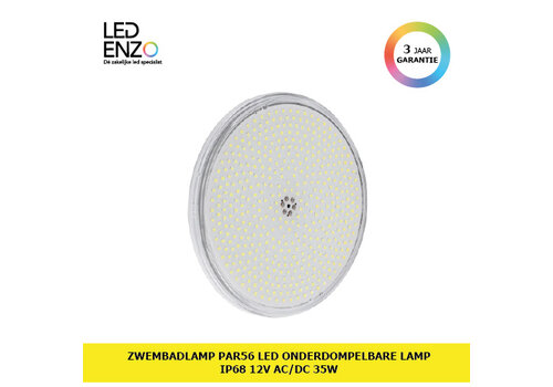 Zwembadlamp Slim PAR56 LED Onderdompelbaar IP68 12V AC/DC 35W 