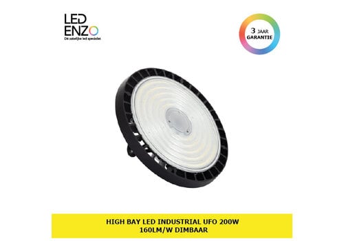 High Bay LED Industriële UFO Smart  Lumileds 200W 160lm/W LIFUD Dimbaar 