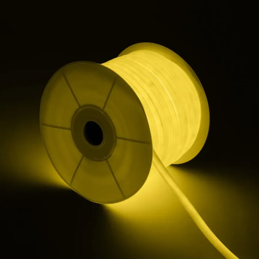 LED Neon Circulair Flexibel,120LED/m Geel, rol 50m-2