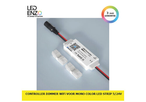 Controller Dimmer Wifi voor Mono Color LED Strip 5/24V DC 