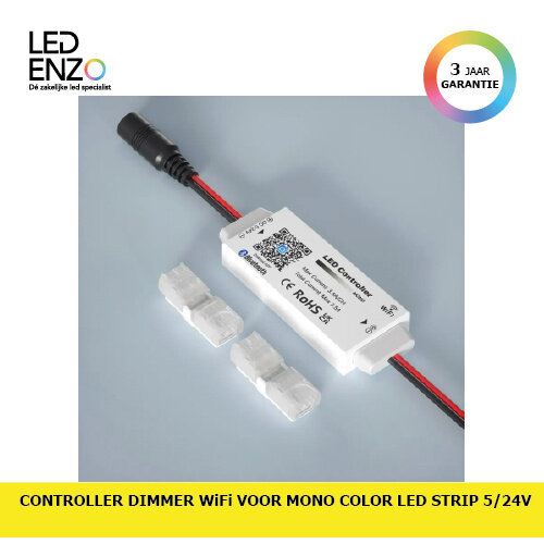 Controller Dimmer Wifi voor Mono Color LED Strip 5/24V DC 
