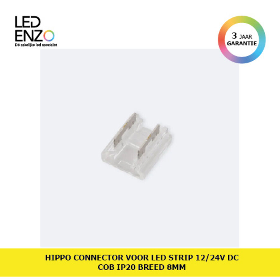 Hippo Connector voor LED Strip 12/24V DC COB IP20 Breed 8mm-2