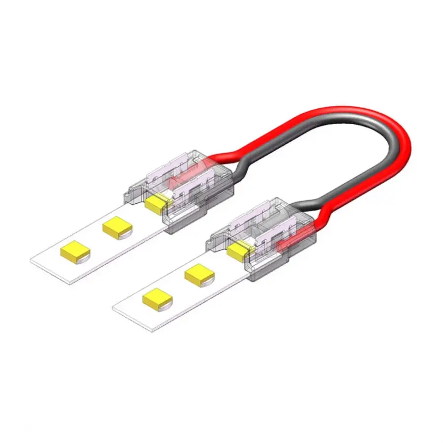 Dubbele Connector met Kabel Voor LED Strip 12/24V DC COB IP20 8mm-1