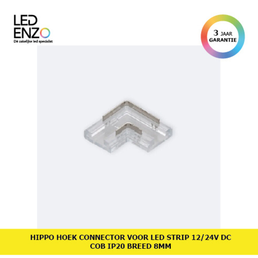 Hippo Hoek Connector LED Strip 12/24V DC COB IP20 Breedte 8mm-2