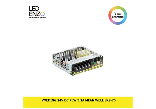 Voeding 24V DC 75W 3.2A MEAN WELL LRS-75 