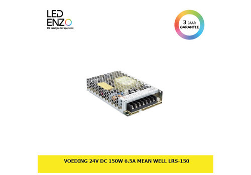 Voeding 24V DC 150W 6.5A MEAN WELL LRS-150 