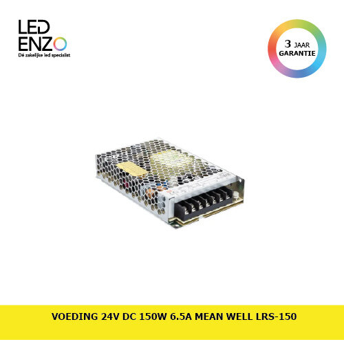 Voeding 24V DC 150W 6.5A MEAN WELL LRS-150 